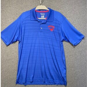 Champion‎ Elite Mens SMU Mustangs Polo Shirt Royal Blue Striped Size Large L/G